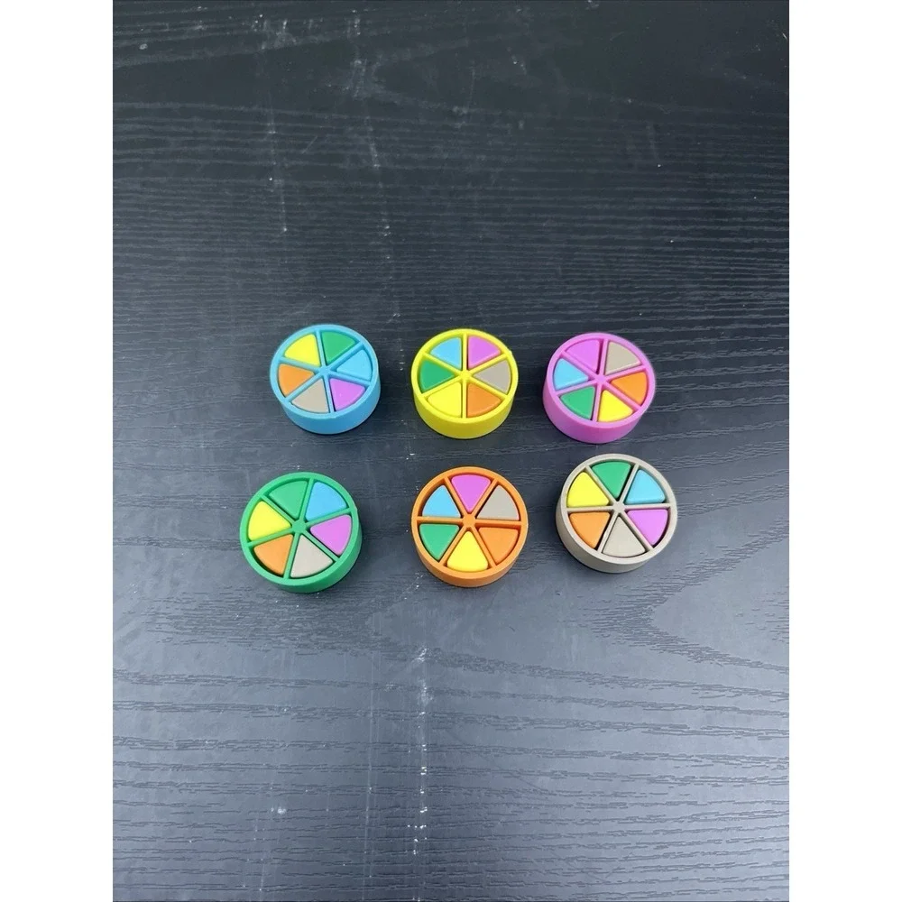 Trivial Pursuit Replacement Parts Set of 6 Pie Tokens‎ with Scoring Wedges